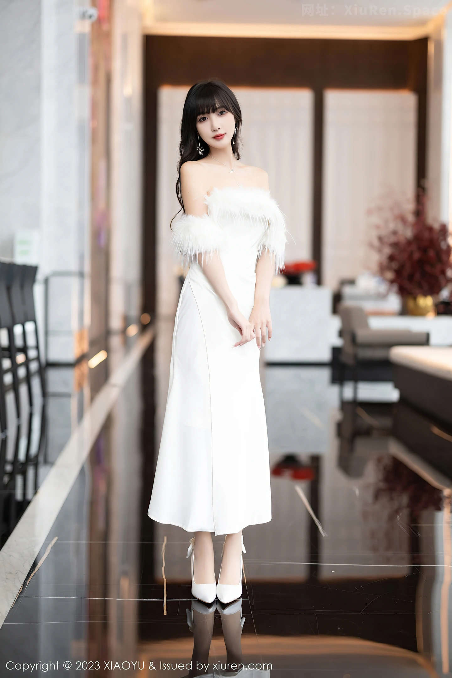 图片[5]-[XiaoYu画语界]Vol.1120 模特林星阑白色蕾丝情趣内衣+露肩连衣裙秀曼妙身姿诱惑写真102P-秀人网官方网站